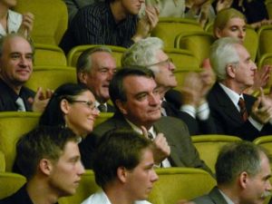 Jury podczas finału (III rząd od lewej): Aleksiej Orłowiecki, Alexander Jenner, Andrzej Jasiński, Juliusz Adamowski. Fot. Maciej Szwed.